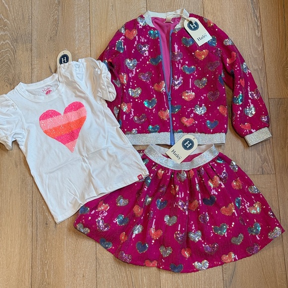 Hatley Pink Heart Matching Set